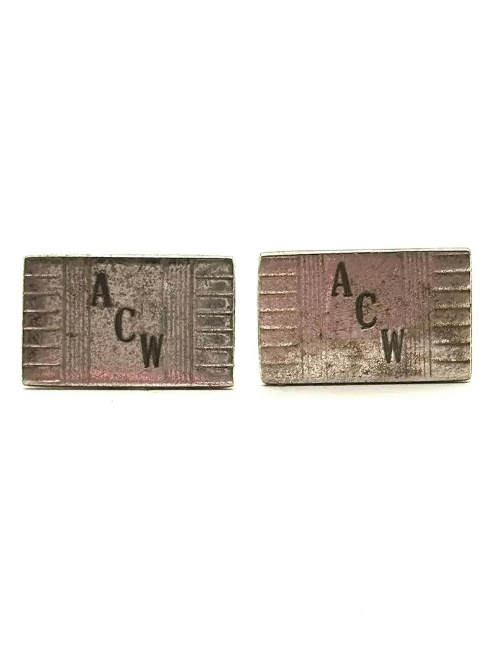 Late 1950s Sterling Silver Cuff Links ACW Cufflinks